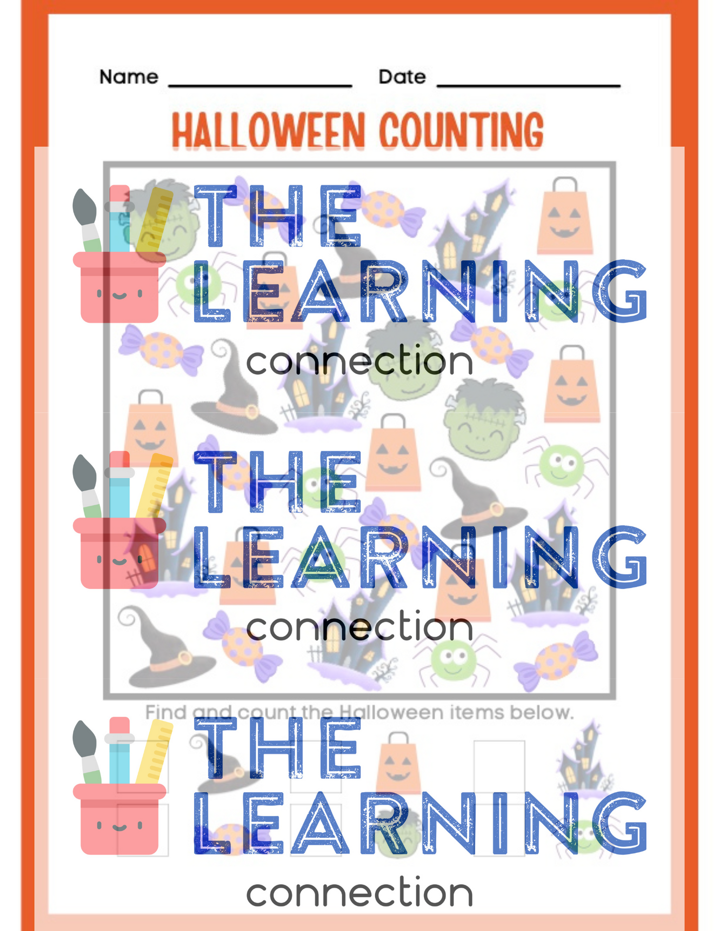 Halloween Count and Find Worksheet (3pk)