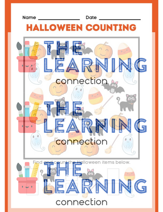 Halloween Count and Find Worksheet (3pk)
