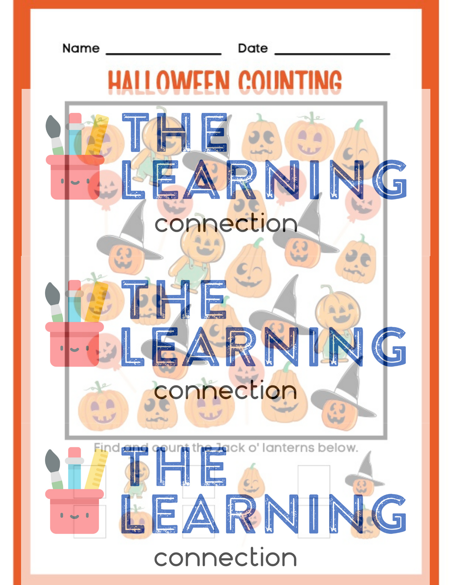 Halloween Count and Find Worksheet (3pk)